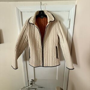 Cream Quilted Women's Jacket
